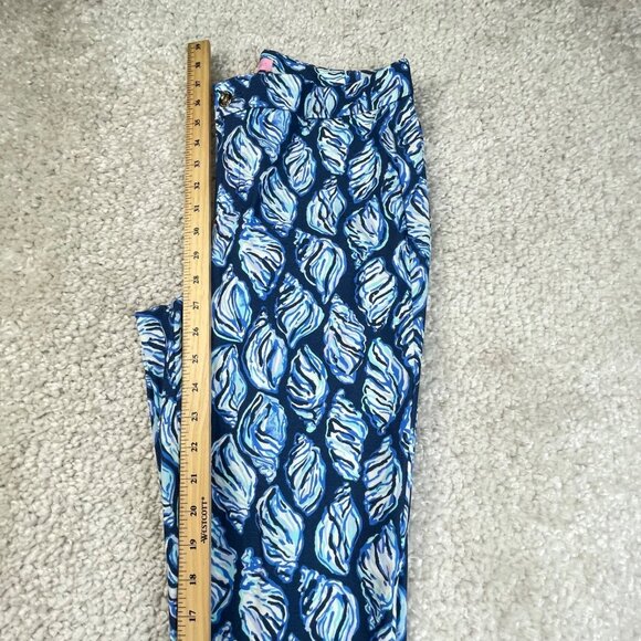 Lilly Pulitzer Keliani Stretch Pant High Tide Navy Blue Womens 10 - Picture 8 of 9